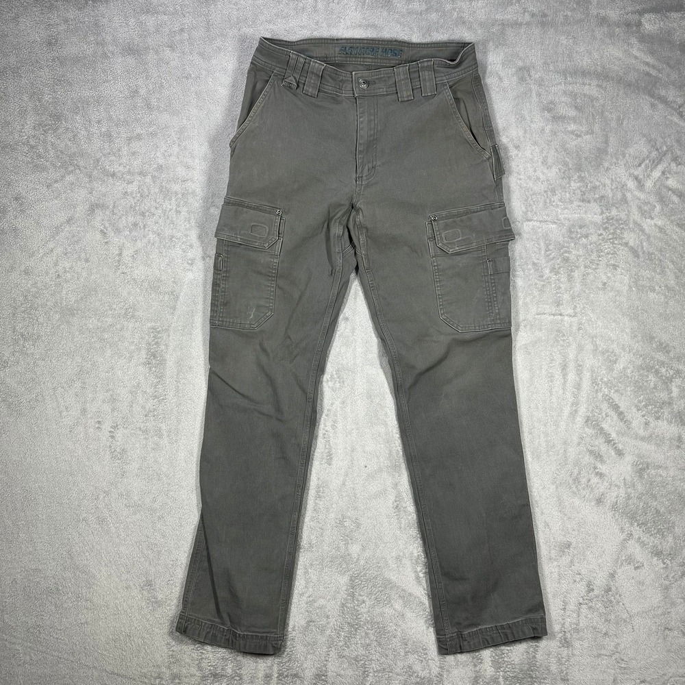 Duluth Trading Co Cargo Pants Mens 32x34(31x31) Gray Flex Fire Hose Standard Fit